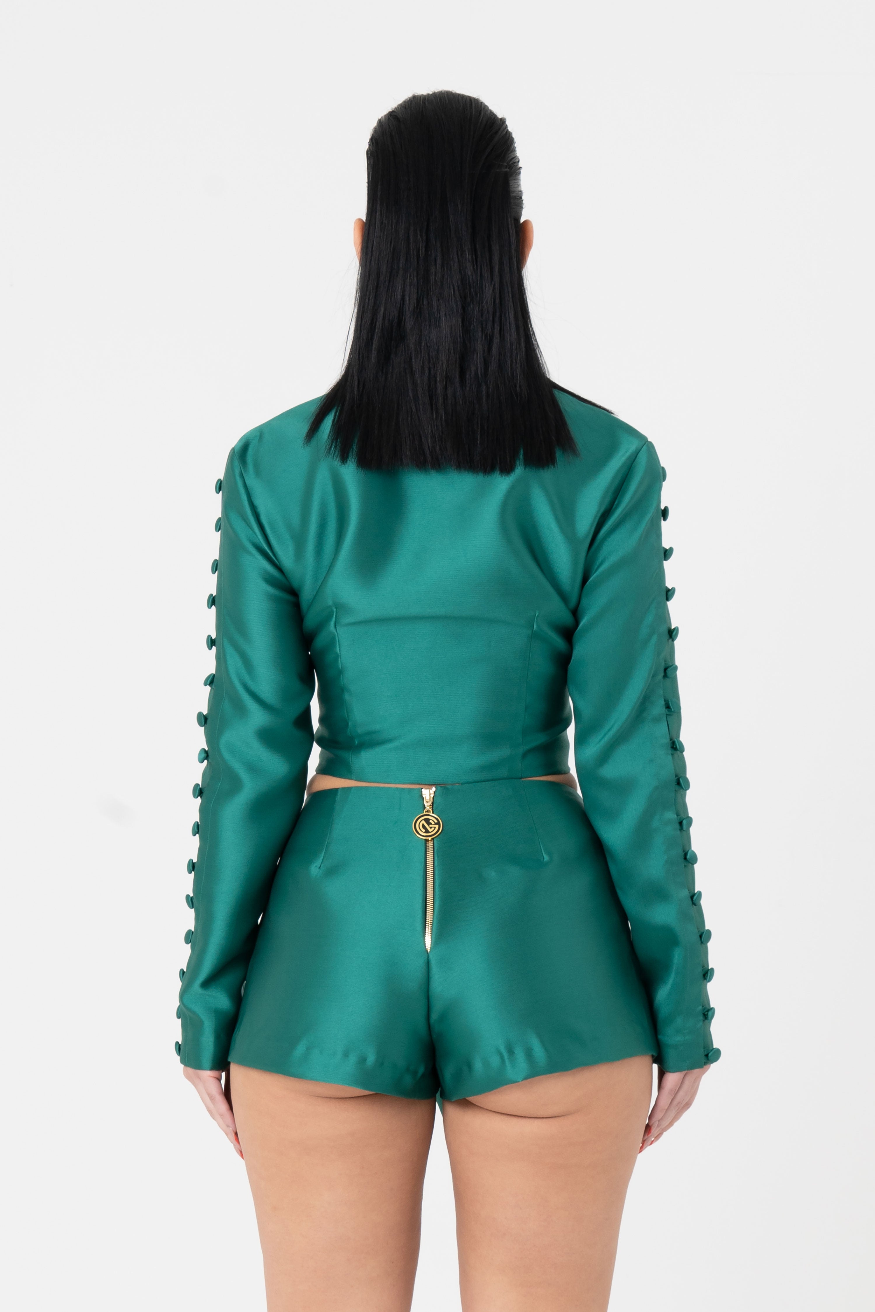 Button Cropped Jacket